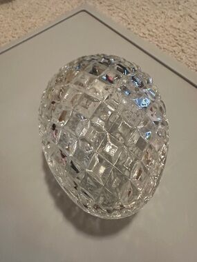 Vintage Glass Egg- Trinket Dish